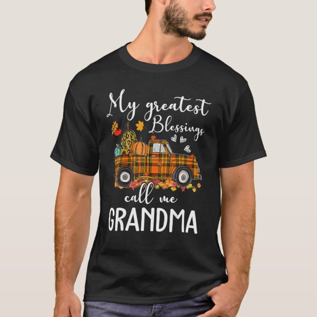 Camiseta My Greatest Blessings Call Me Grandma Autumn (Anverso)