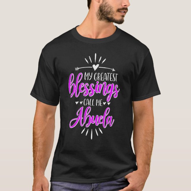 Camiseta My Greatest Blessings Call Me Memaw Abuela (Anverso)