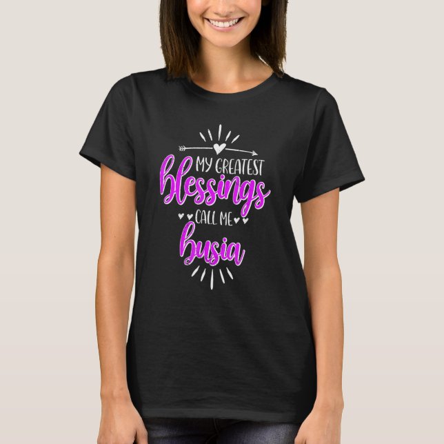 Camiseta My Greatest Blessings Call Me Memaw Busia (Anverso)
