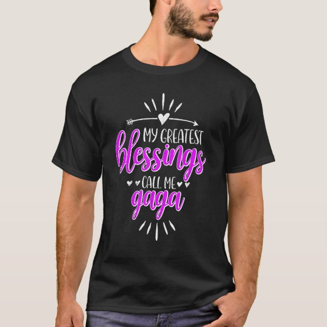 Camiseta My Greatest Blessings Call Me Memaw Gaga (Anverso)