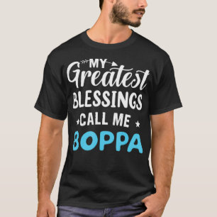 Camiseta My Greatest Blessings Calls Me Boppa Happy Father'