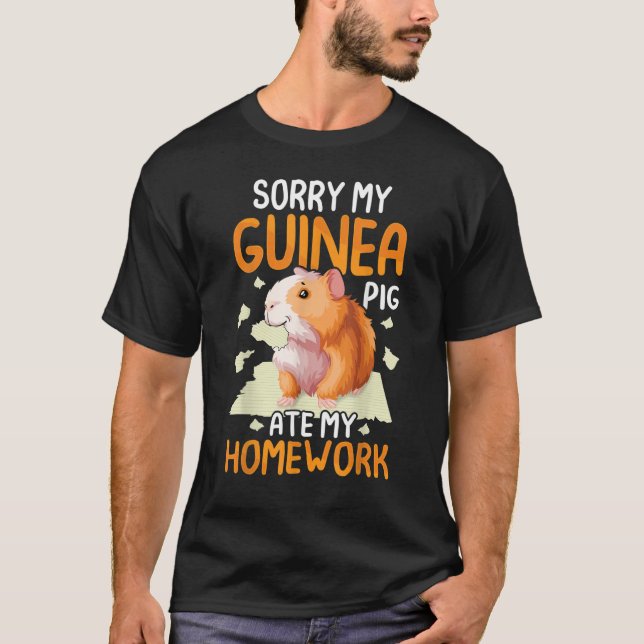 Camiseta My Guinea Pig ate my Homework  Cavy  Kids Girls (Anverso)
