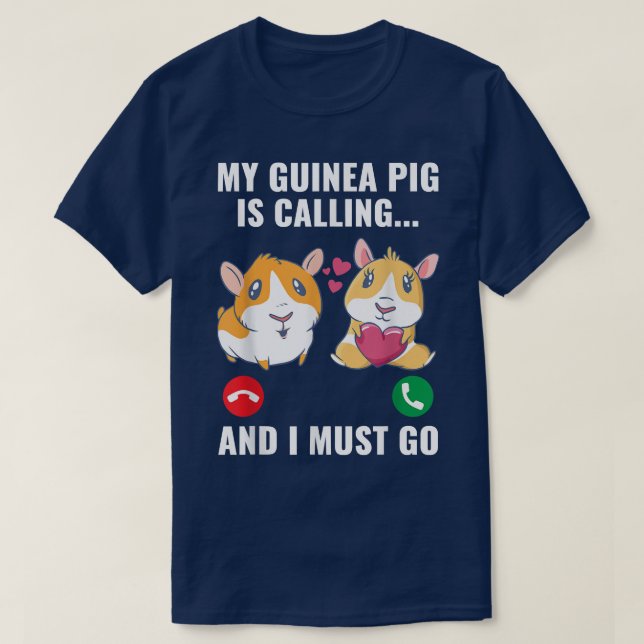 Camiseta My Guinea Pig Is Calling And I Must Go Furry Potat (Diseño del anverso)