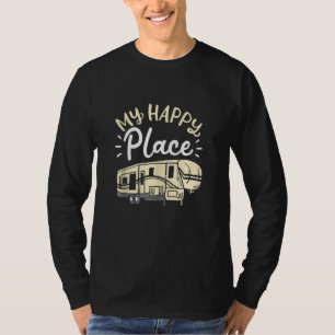 Camiseta My Happy Place Camper Van, Funny Motorhome Campin