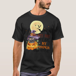 Camiseta My Hat My Bat My Pumpkin and My Cat Halloween Cat 