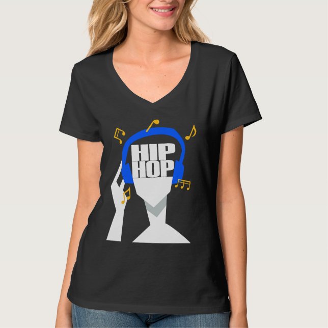 Camiseta My headphones plays only Hip Hop  1 (Anverso)
