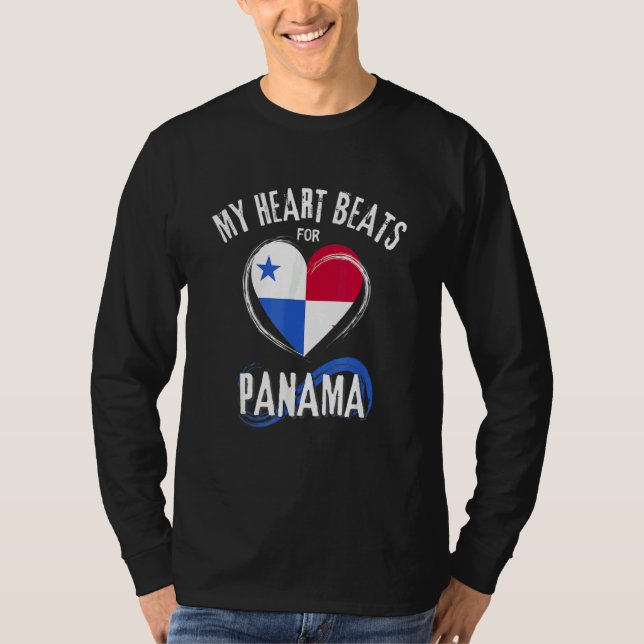 Camiseta My Heart Beats for Panama  Panamanian Pride (Anverso)