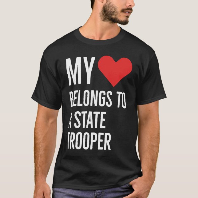 Camiseta My heart belongs to a state trooper anniversary qu (Anverso)