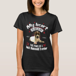 Camiseta My Heart Is Held By The Paws Of A Jack Russell