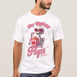 Camiseta My Heart Pops for You" Diseño Cute Popcorn