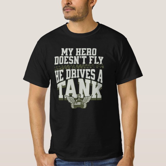 Camiseta My Hero Drives a Tank (Anverso)