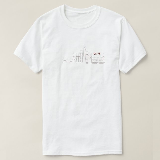 Camiseta My Home Qatar – Minimalist Design (Diseño del anverso)