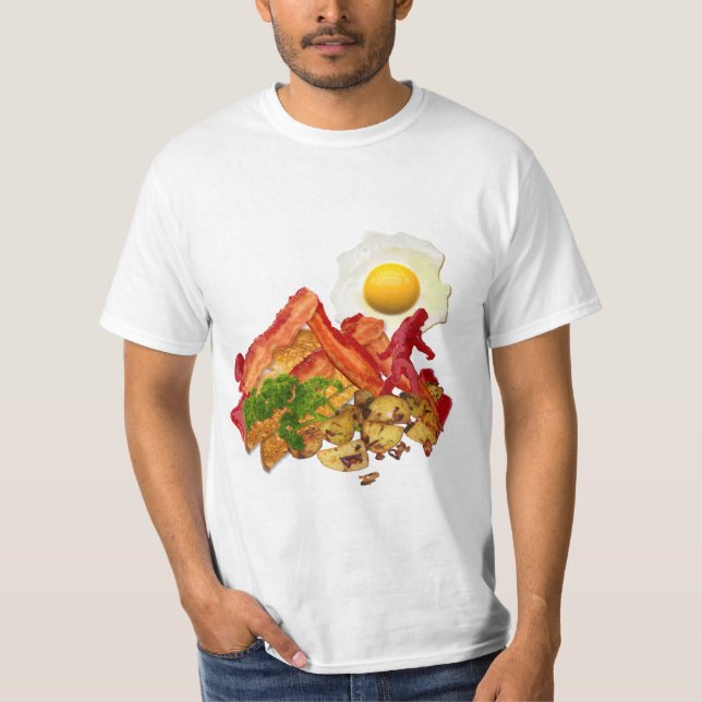 Camiseta My Ketchup Gone Squatchin para la montaña Bacon (Anverso)