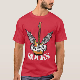 Camiseta My Kids Rocks Rock & Roll Electronic Rock Guitar94