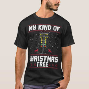 Camiseta My Kind Of Christmas Tree Drag Racing Funny Xmas R