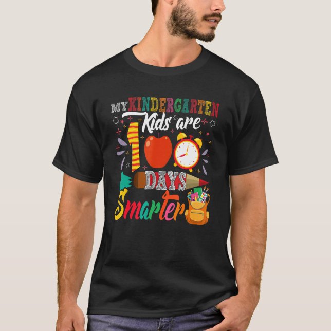 Camiseta My Kindergarten Kids Are 100 Days Smarter 100 Days (Anverso)
