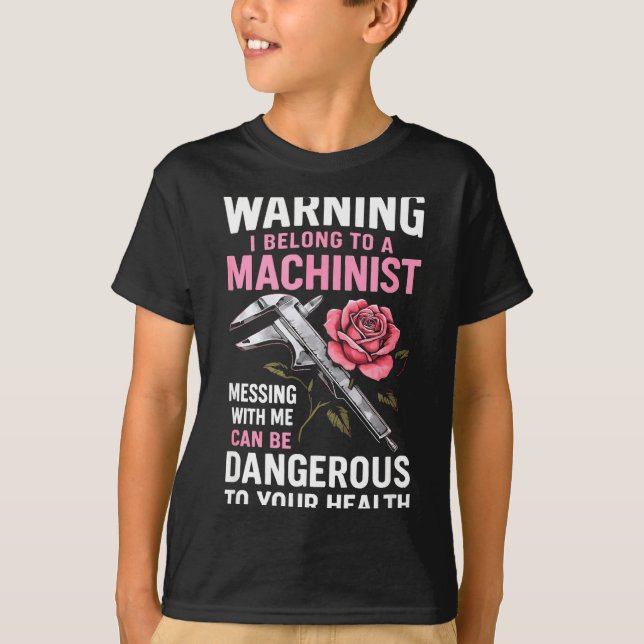 Camiseta My Knight In Machinist Wife Girlfriend Funny Anniv (Anverso)