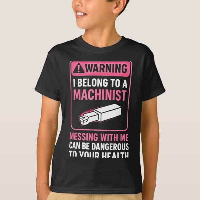 Camiseta My Knight In Machinist Wife Girlfriend Funny Anniv (Anverso)