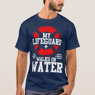 Camiseta My Lifeguard Walks on Water Christian Jesus Funn f