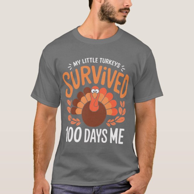 Camiseta My Little Survived 00 Days of Me Funny Parenting Q (Anverso)