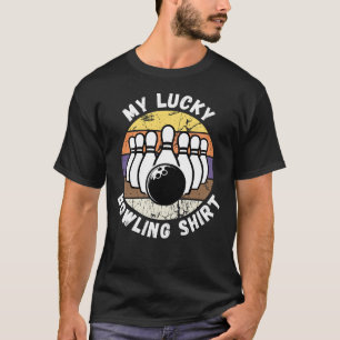 Camiseta My Lucky Bowling Shirt Vintage Funny Bowler