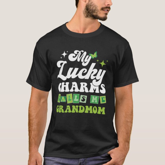 Camiseta My Lucky Charms Call Me GrandMom St.Patrick's Day  (Anverso)