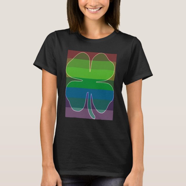 Camiseta My Lucky Rainbow Shamrock St Patrick Day (Anverso)