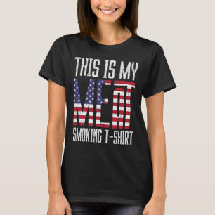 Camiseta My Meat Grill Shirt Us Flag Bbq Byrbecue Patriot M