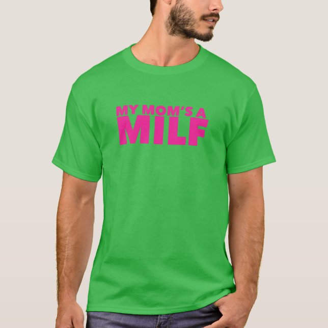 Camiseta My Moms a MILF family funny retro (Anverso)