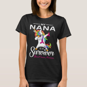 Camiseta My NANA Is A Survivor Breast Cancer Awareness Unic