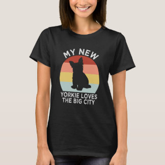 Camiseta My New Yorkie Loves the Big City Yorkshire Terrier