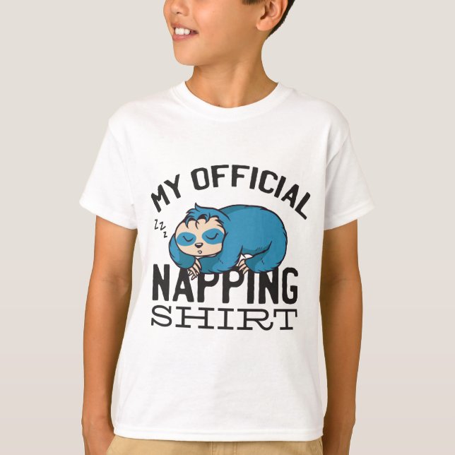 Camiseta My official napping shirt - Lazy sleeping Sloth (Anverso)