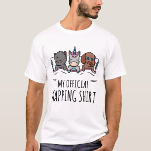 Camiseta My official napping shirt sleeping Unicorn Dog Cat