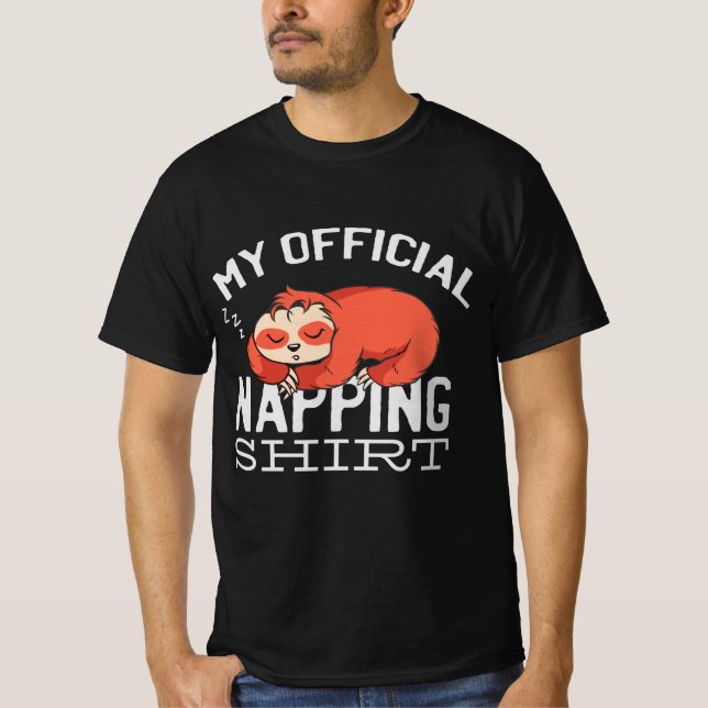 Camiseta My official napping shirt Sloth (Anverso)