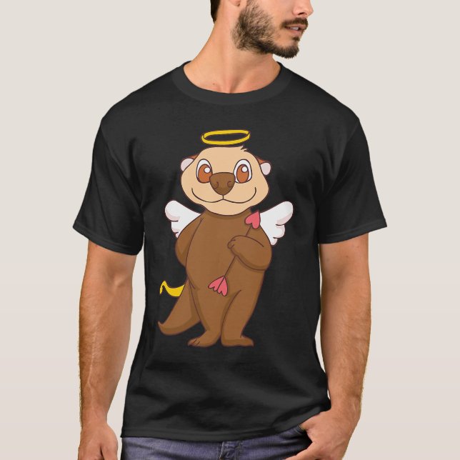 Camiseta My Otter Is My Valentine Sea Otters Cupid Valentin (Anverso)