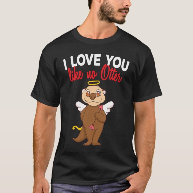 Camiseta My Otter Is My Valentine Sea Otters Cupid Valentin (Anverso)