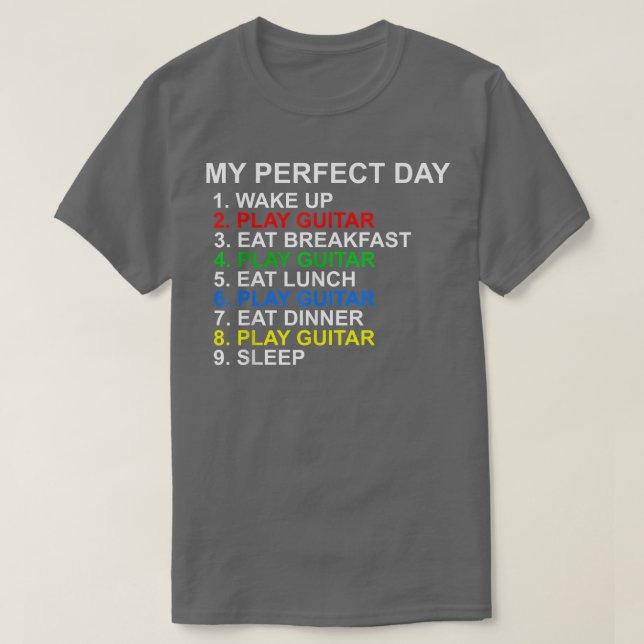 Camiseta My Perfect Day Guitar  (Diseño del anverso)