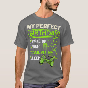 Camiseta My Perfect Day Video Games Gaming Gifts 8th Birthd