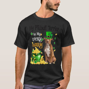 Camiseta My Pitbull Terrier Es Mi Afortunado Charm Cute Dog