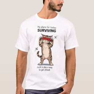 Camiseta "My Plans For Today: Surviving" Cotton T-Shirt