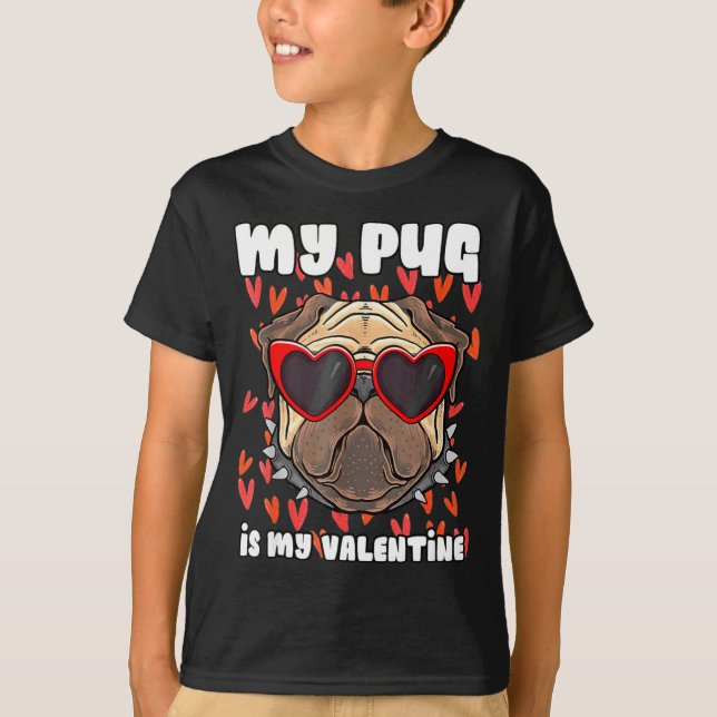 Camiseta My Pug In My Valentine Cute Valentineu2019s Day Pe (Anverso)