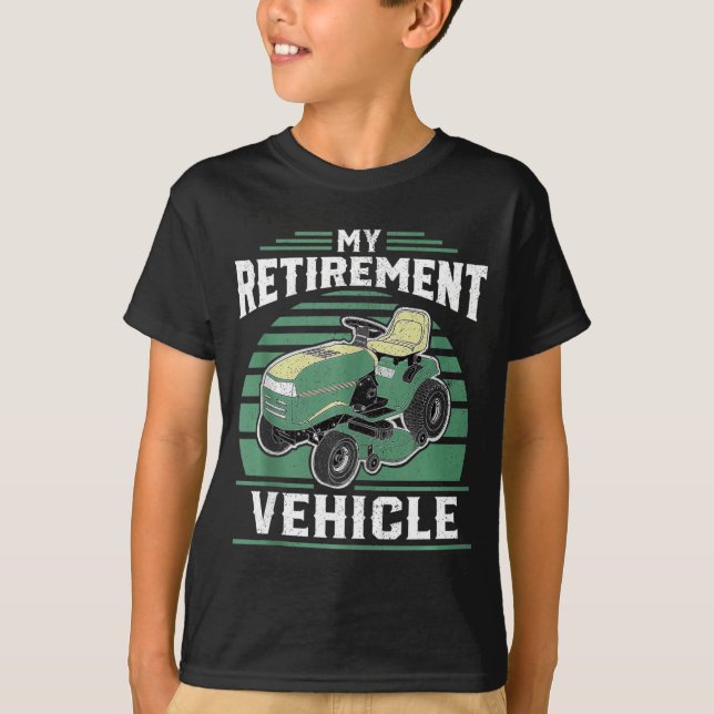 Camiseta My Retirement Vehicle Funny Riding Lawn Mower Retr (Anverso)