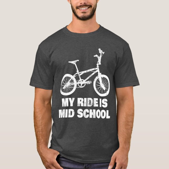 Camiseta My Ride Is Mid School funny (Anverso)