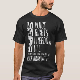 Camiseta My Rights Freedom Life Black Lives Problem Blm Gif