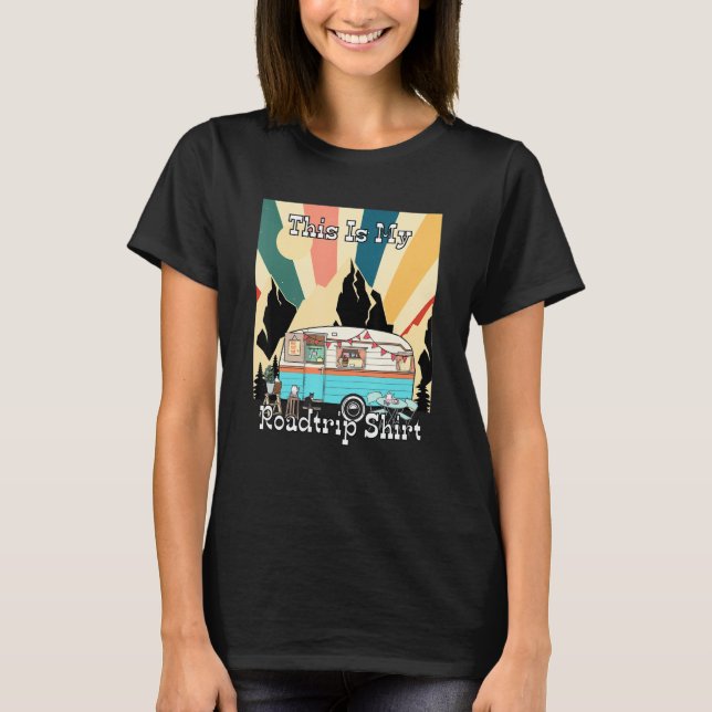 Camiseta My Roadtrip Retro Rv Camping And Traveler 1 (Anverso)