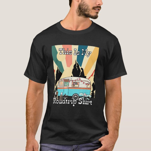 Camiseta My Roadtrip Retro Rv Camping And Traveler 1 (Anverso)