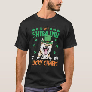 Camiseta My Shiba Inu Is My Lucky Charm Irish St Patricks D