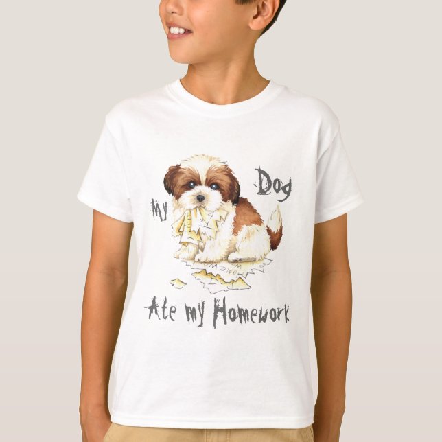 Camiseta My Shih Tzu Ate my Homework (Anverso)