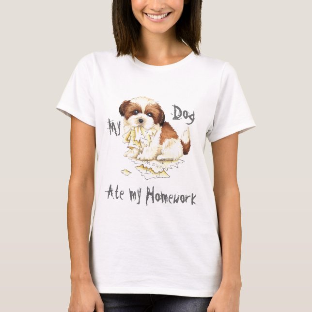 Camiseta My Shih Tzu Ate my Homework (Anverso)
