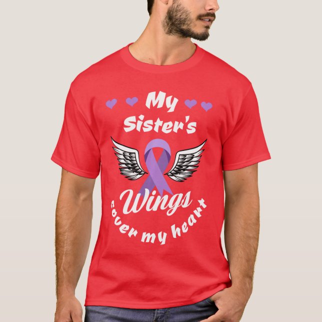 Camiseta My Sisters Wings Cover My Heart Overdose Awareness (Anverso)